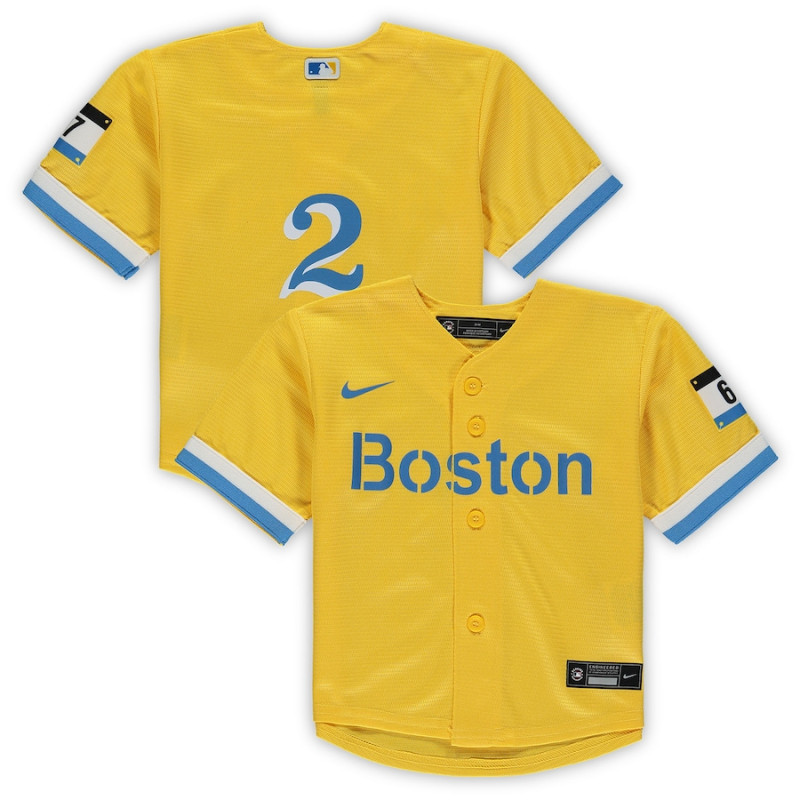 Men's - Xander Bogaerts Boston Red Sox Infant City Connect Script Replica Jersey - Gold Men's - Xander Bogaerts Boston Red Sox Infant City Connect Script Replica Jersey - Gold