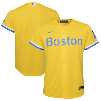Youth - Boston Red Sox City Connect Replica Team Jersey - Gold/Light Blue Youth - Boston Red Sox City Connect Replica Team Jersey - Gold/Light Blue