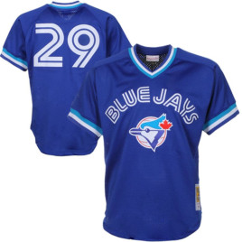Men's - Joe Carter Toronto Blue Jays Mitchell & Ness 1993 Authentic Cooperstown Collection Mesh Batting Practice Jersey - Royal