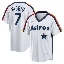 Men's - Craig Biggio Houston Astros Home Cooperstown Collection Logo Player Jersey - White