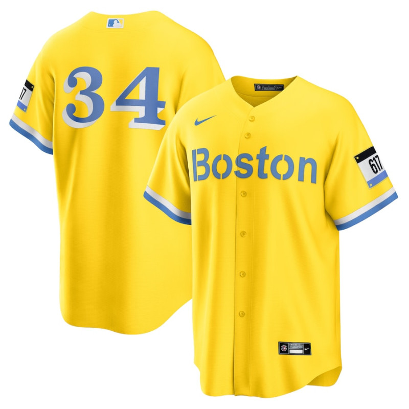 Men's - David Ortiz Boston Red Sox Retired Player City Connect Replica Jersey - Gold Men's - David Ortiz Boston Red Sox Retired Player City Connect Replica Jersey - Gold