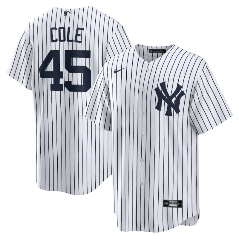 Men's - Gerrit Cole New York Yankees Home Replica Player Name Jersey - White Men's - Gerrit Cole New York Yankees Home Replica Player Name Jersey - White