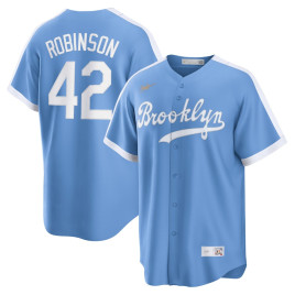 Men's - Jackie Robinson Brooklyn Dodgers Alternate Cooperstown Collection Player Jersey - Light Blue Men's - Jackie Robinson Brooklyn Dodgers Alternate Cooperstown Collection Player Jersey - Light Blue