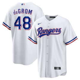 Men's - Jacob deGrom Texas Rangers Home Replica Player Jersey - White