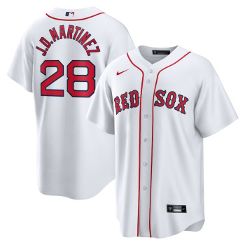 Men's - J.D. Martinez Boston Red Sox Home Replica Player Name Jersey - White Men's - J.D. Martinez Boston Red Sox Home Replica Player Name Jersey - White