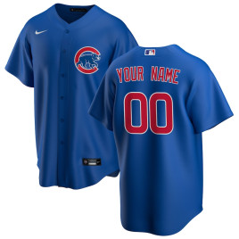 Men's - Chicago Cubs Alternate Replica Custom Jersey - Royal Men's - Chicago Cubs Alternate Replica Custom Jersey - Royal