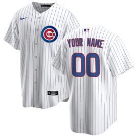 Men's - Chicago Cubs Home Replica Custom Jersey - White Men's - Chicago Cubs Home Replica Custom Jersey - White