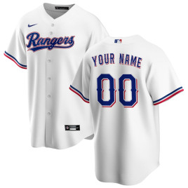 Men's - Texas Rangers Home Replica Custom Jersey - White