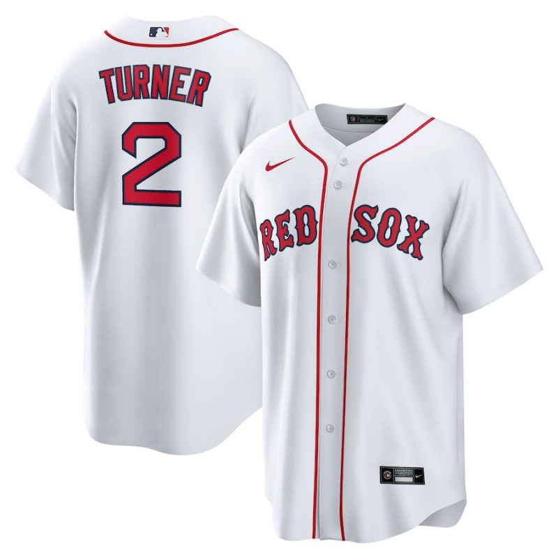 Men's - Justin Turner Boston Red Sox Home Replica Player Jersey - White/Red Men's - Justin Turner Boston Red Sox Home Replica Player Jersey - White/Red