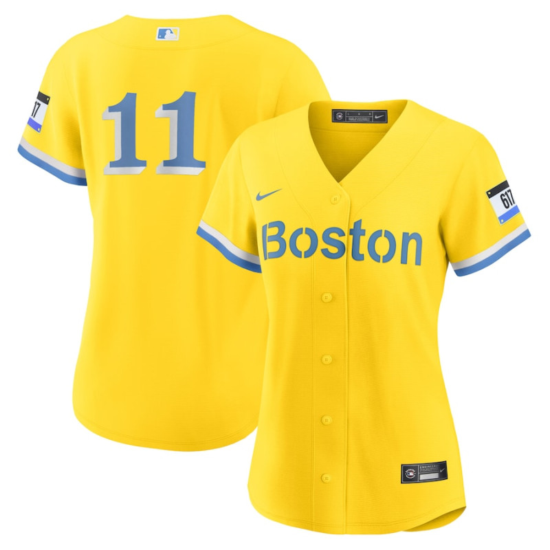 Women's - Rafael Devers Boston Red Sox City Connect Replica Player Jersey - Gold Women's - Rafael Devers Boston Red Sox City Connect Replica Player Jersey - Gold