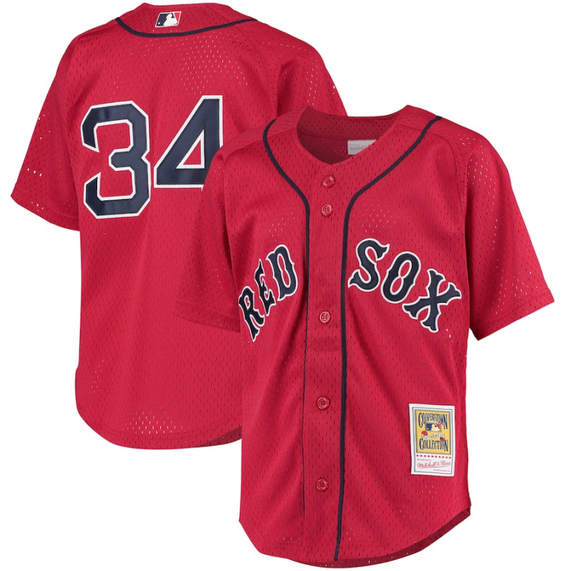 Youth - David Ortiz Boston Red Sox Mitchell & Ness Cooperstown Collection Batting Practice Jersey - Red Youth - David Ortiz Boston Red Sox Mitchell & Ness Cooperstown Collection Batting Practice Jersey - Red
