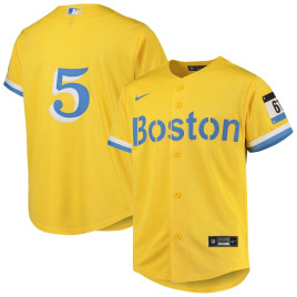 Youth - Enrique Hernandez Boston Red Sox City Connect Replica Player Jersey - Gold Youth - Enrique Hernandez Boston Red Sox City Connect Replica Player Jersey - Gold