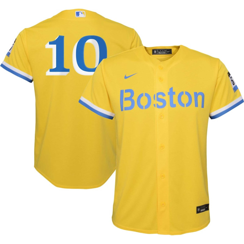 Youth -  Boston Red Sox City Connect Replica Player Jersey - Gold Youth -  Boston Red Sox City Connect Replica Player Jersey - Gold