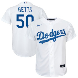 Youth - Mookie Betts Los Angeles Dodgers Home Replica Player Jersey - White Youth - Mookie Betts Los Angeles Dodgers Home Replica Player Jersey - White