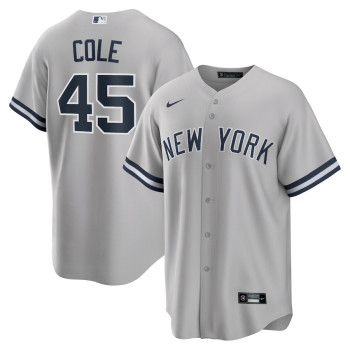 Men's - Gerrit Cole New York Yankees Road Replica Player Name Jersey - Gray Men's - Gerrit Cole New York Yankees Road Replica Player Name Jersey - Gray