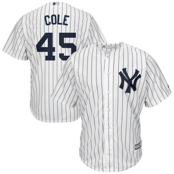 Men's - Gerrit Cole New York Yankees Replica Player Jersey - White/Navy Men's - Gerrit Cole New York Yankees Replica Player Jersey - White/Navy